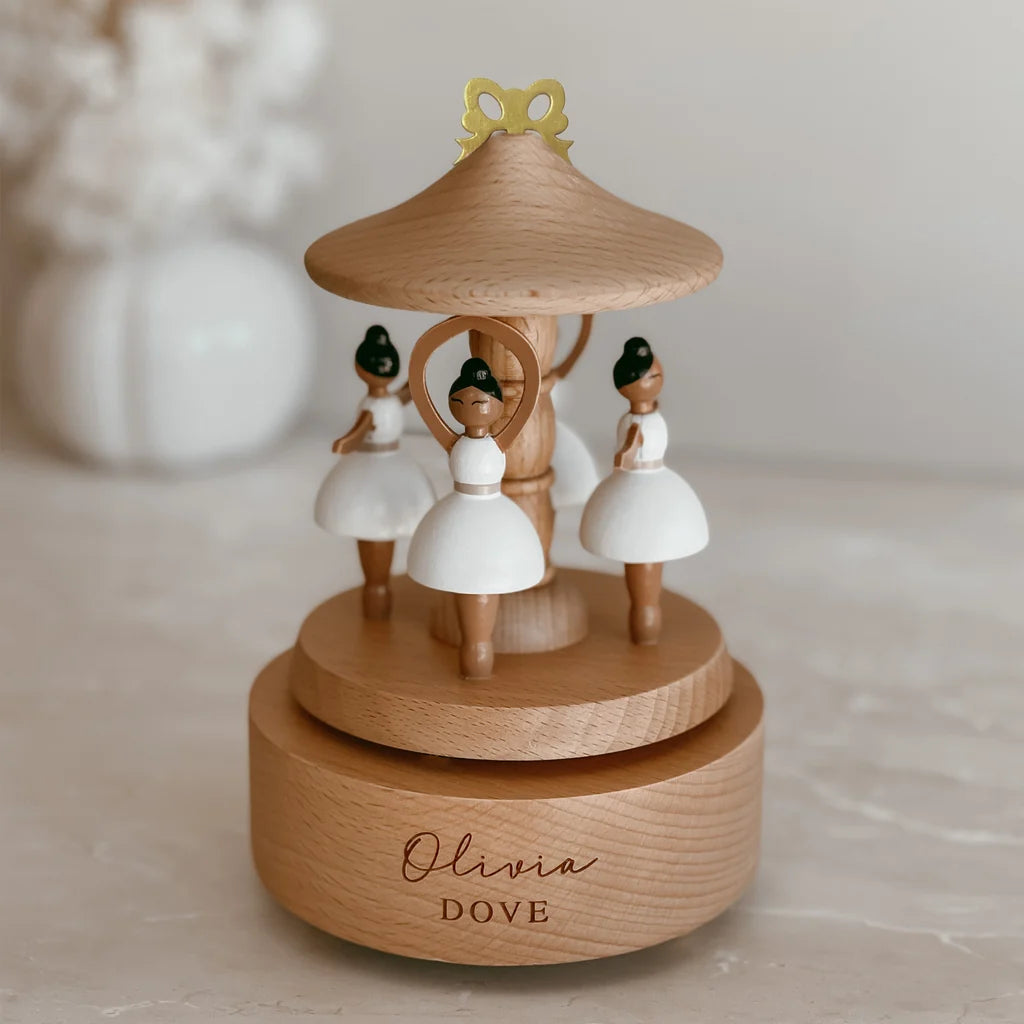 Blossom & Pear Heirloom Wooden Carousel Ballerina
