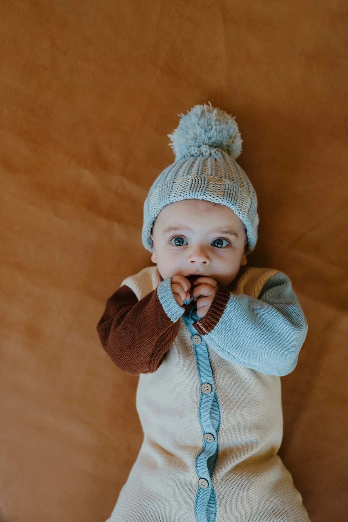 Freckles The Label Chunky Cotton Beanie Sky