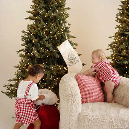 Blossom & Pear Red Gingham Shortalls PRE-ORDER