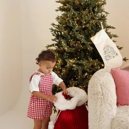 Blossom & Pear Red Gingham Shortalls PRE-ORDER