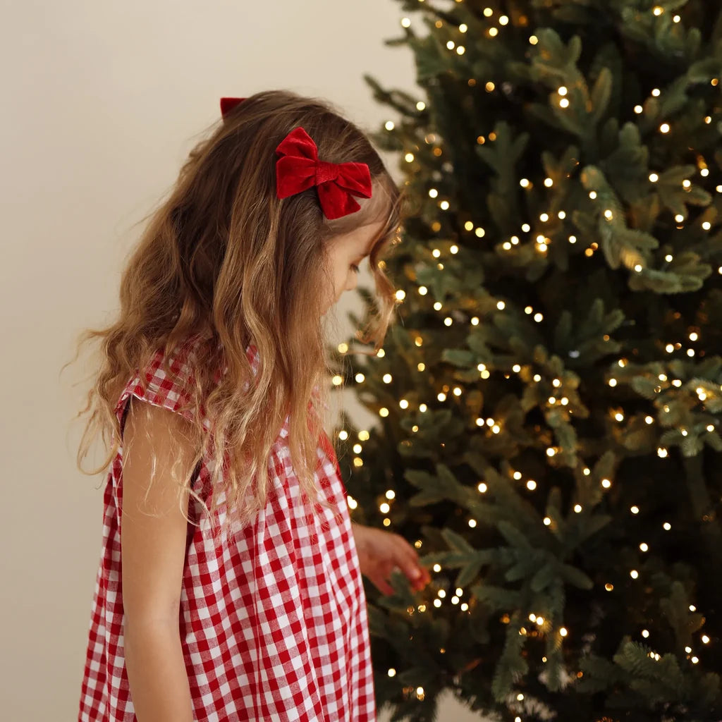 Blossom & Pear Red Velvet Bow Clips PRE-ORDER