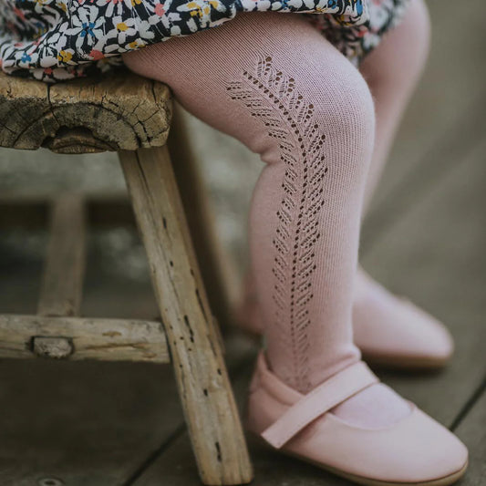 Minihaha Blush Pink Open Work Tights