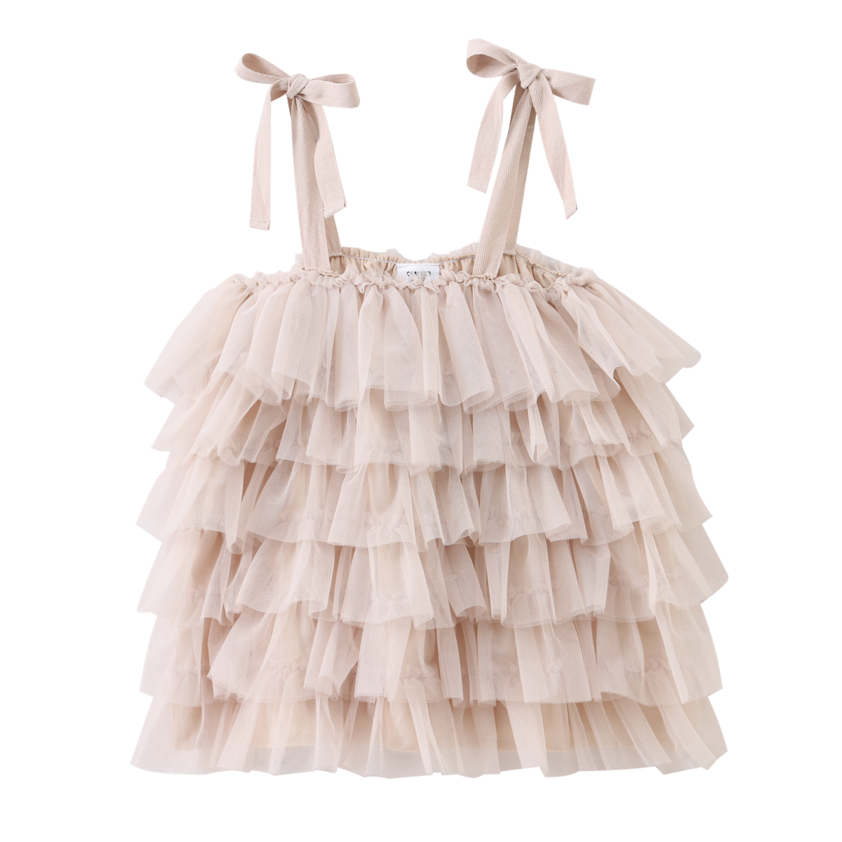 Cracked Soda Talia Layered Tulle dress Pebble