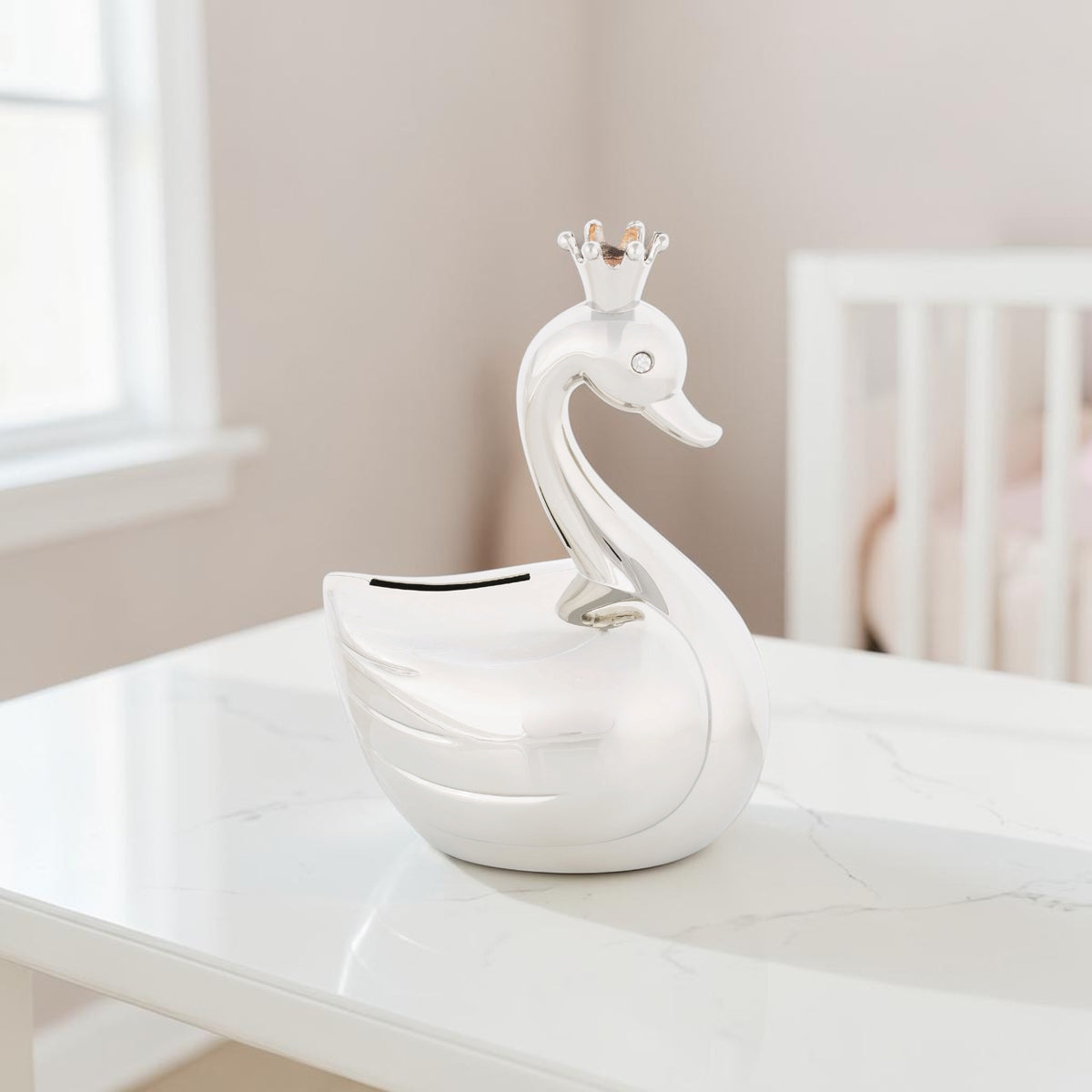 Whitehill Silver Swan Money Bank