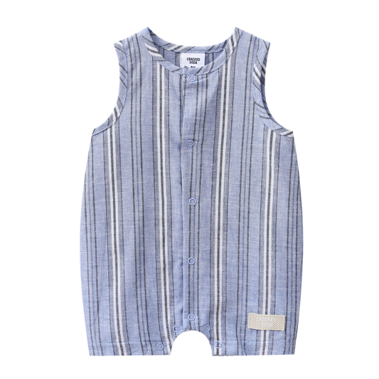 Cracked Soda Otis Summer Stripe Romper Inkstone