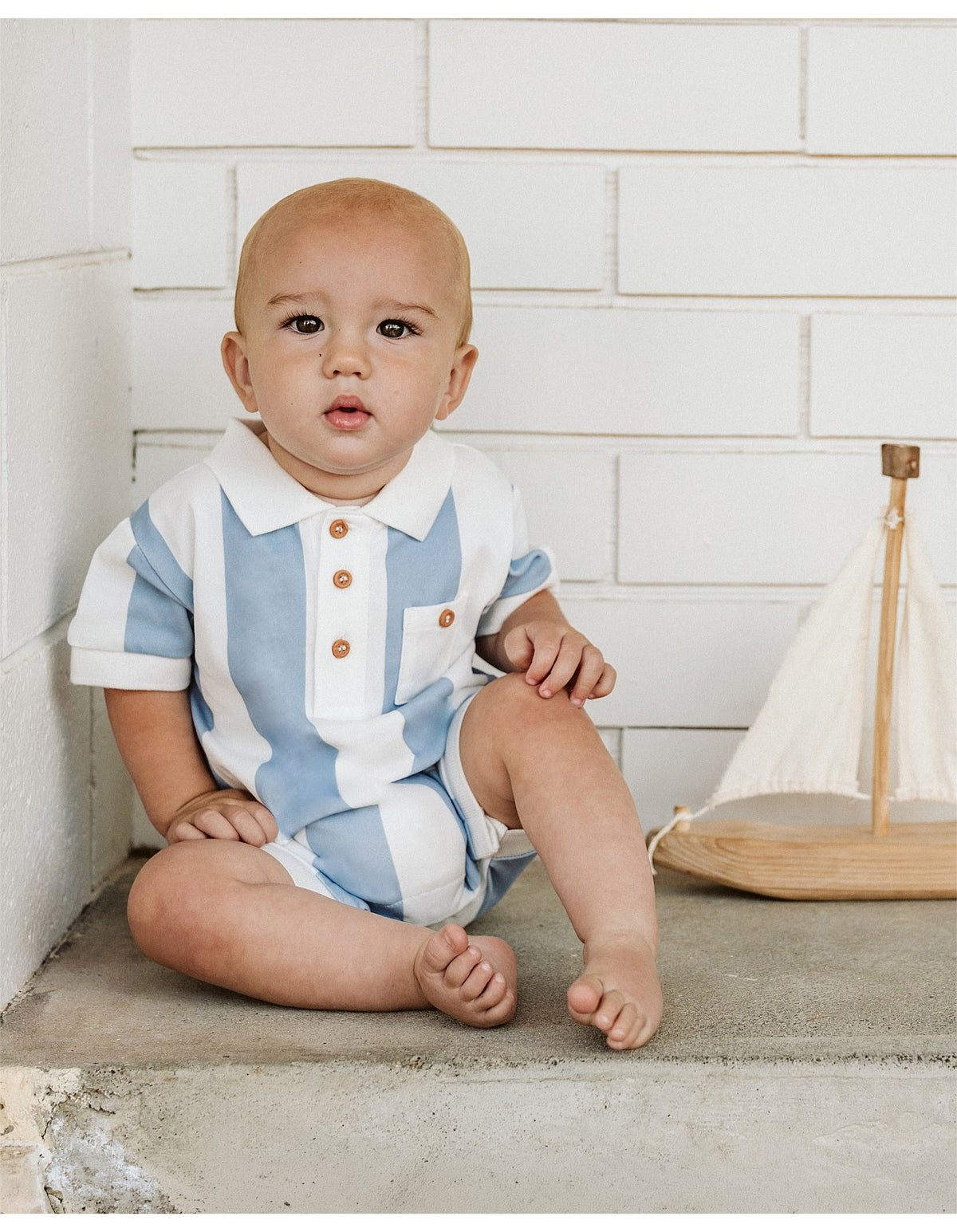 Bébé by Minihaha
 Max Stripe Rugby Romper