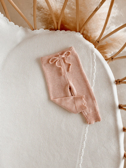Blossom & Pear Mini Knit Pants Pink Lemonade