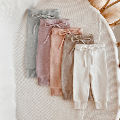 Blossom & Pear Mini Knit Pants Pink Lemonade