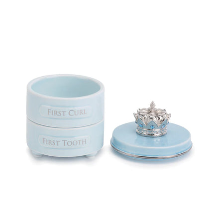 Demdaco Baby First Tooth & Curl Keepsake Box Blue