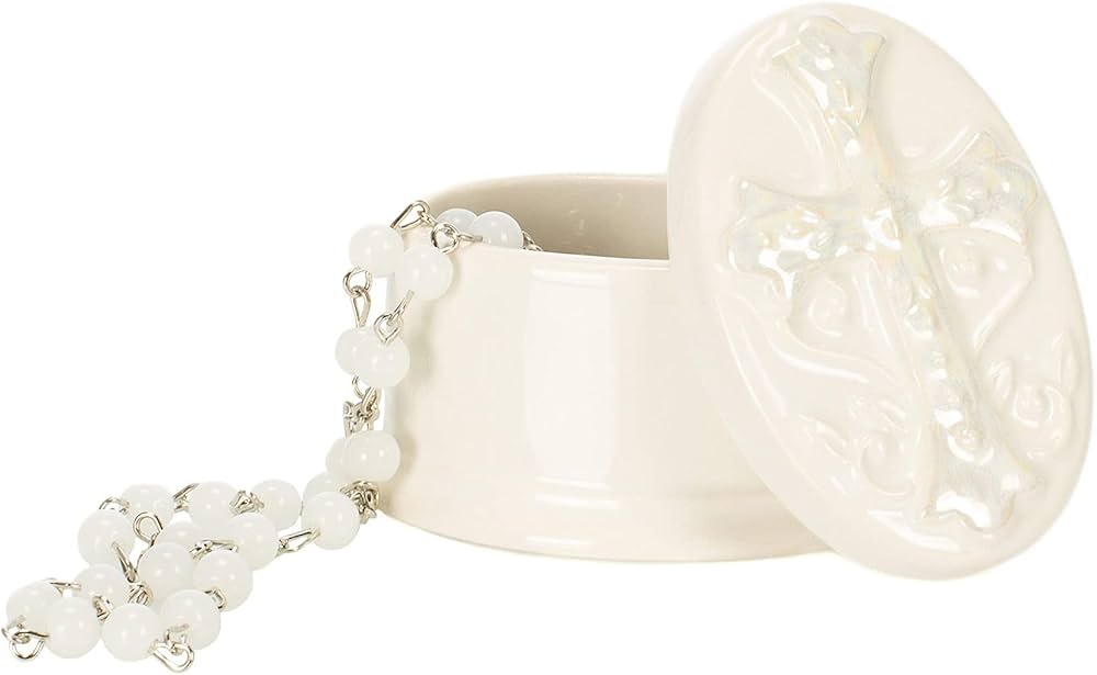 Demdaco Baby Trinket Box & Rosary