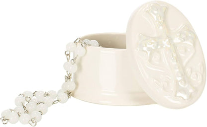 Demdaco Baby Trinket Box & Rosary