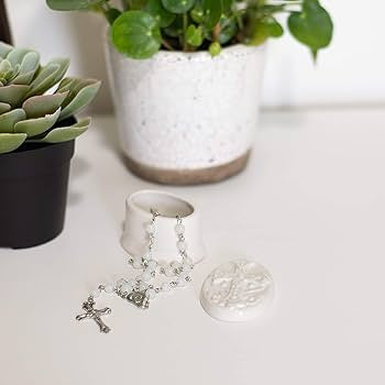 Demdaco Baby Trinket Box & Rosary