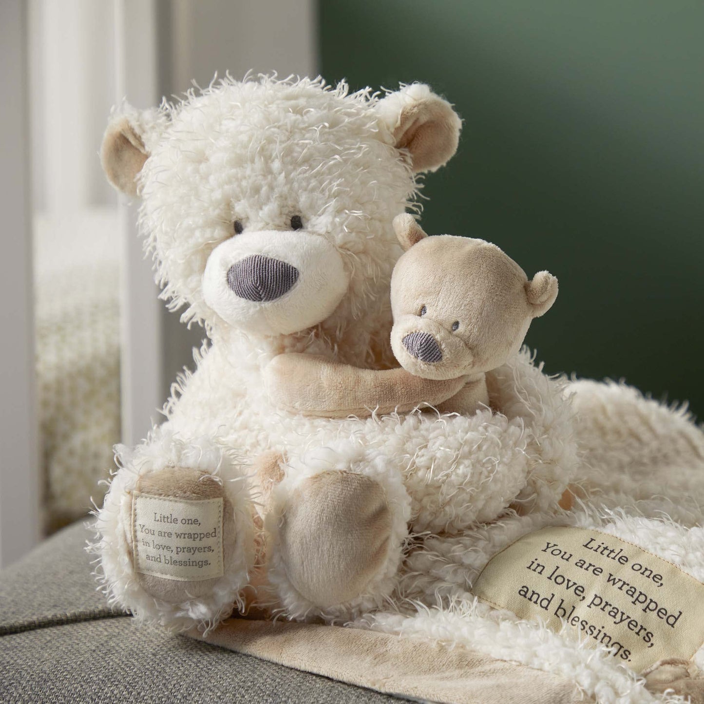 Demdaco Baby Wrapped in Prayer You and Me Bear
