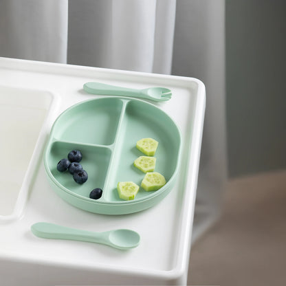 Living Textiles Silicone Feeding Set Sage