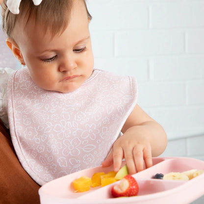 Living Textiles Silicone Feeding Set Pink