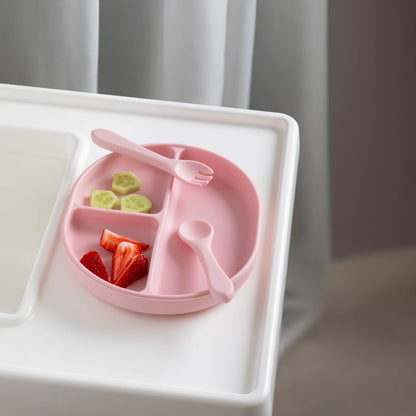 Living Textiles Silicone Feeding Set Pink