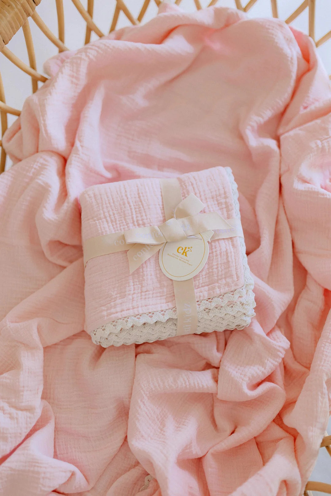 Confetti Kidz Classic Muslin Blanket Soft Pink