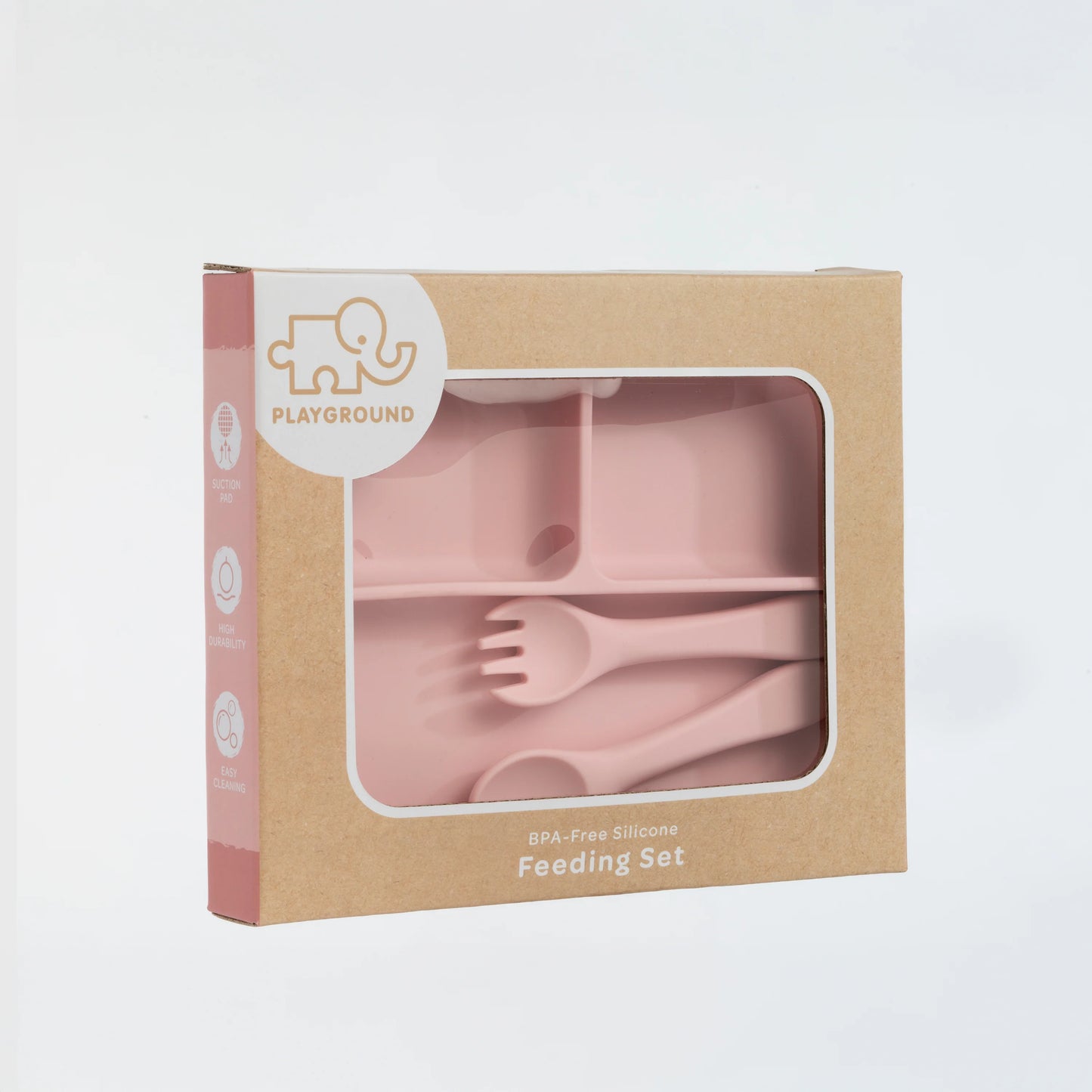 Living Textiles Silicone Feeding Set Pink