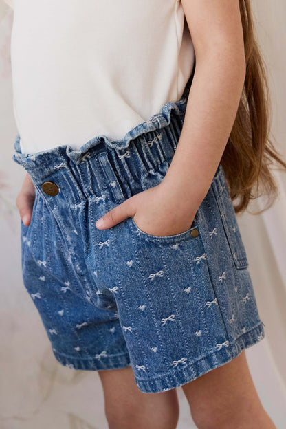 Jamie Kay Kora Denim Shorts Amour Bows Denim