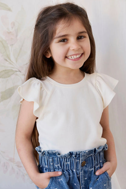 Jamie Kay Pima Cotton Wrenley Top Parchment