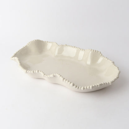 Le Forge Melamine Pearl Serving Dish Sand 44cm