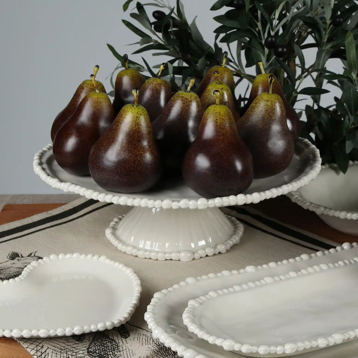 Le Forge Melamine Pearl Cake Stand Sand 35cm