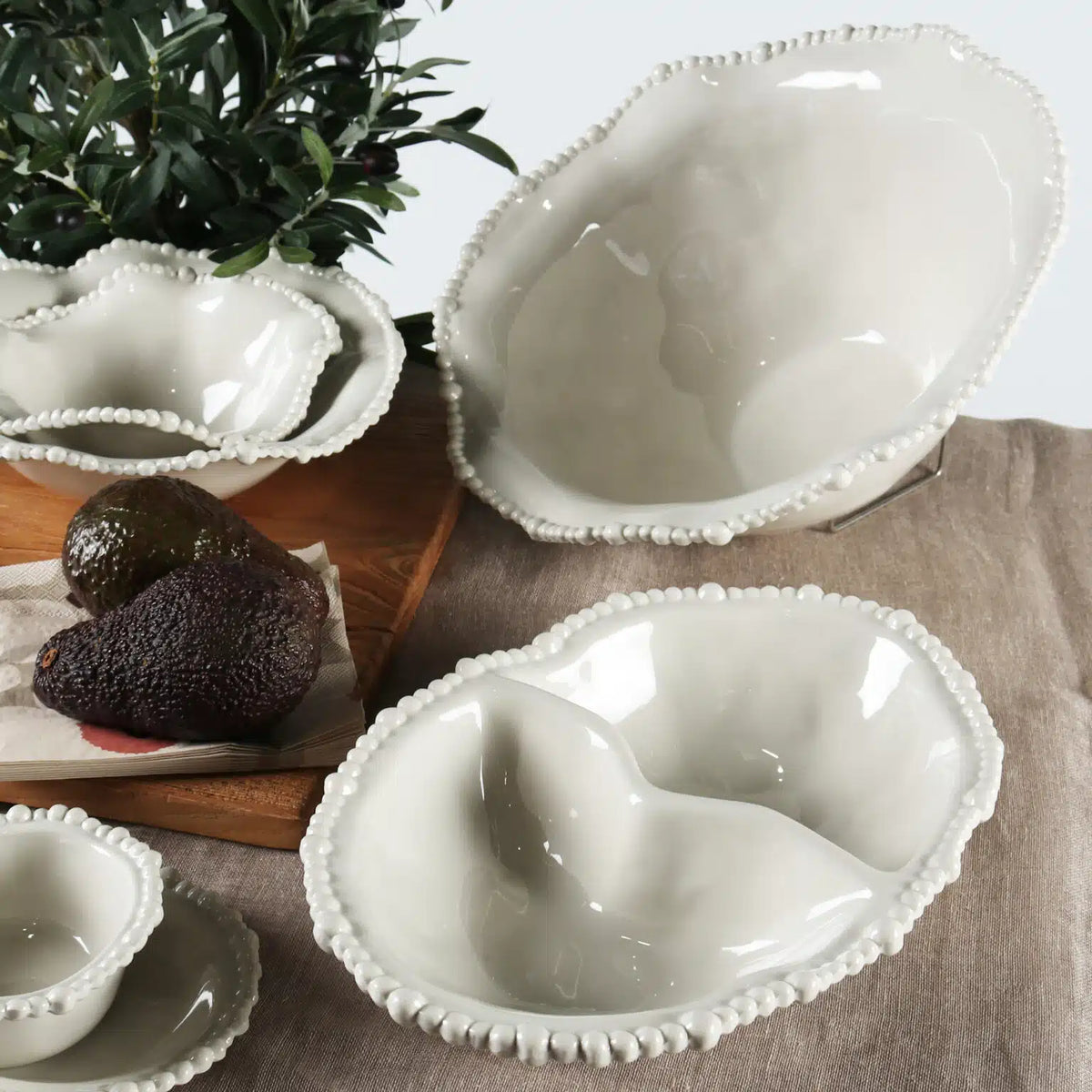 Le Forge Melamine Pearl Bowl Sand 36cm