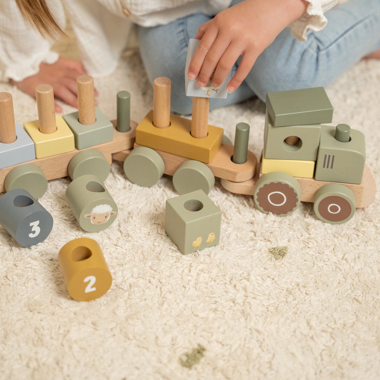 Little Dutch Stacking Train Tractor