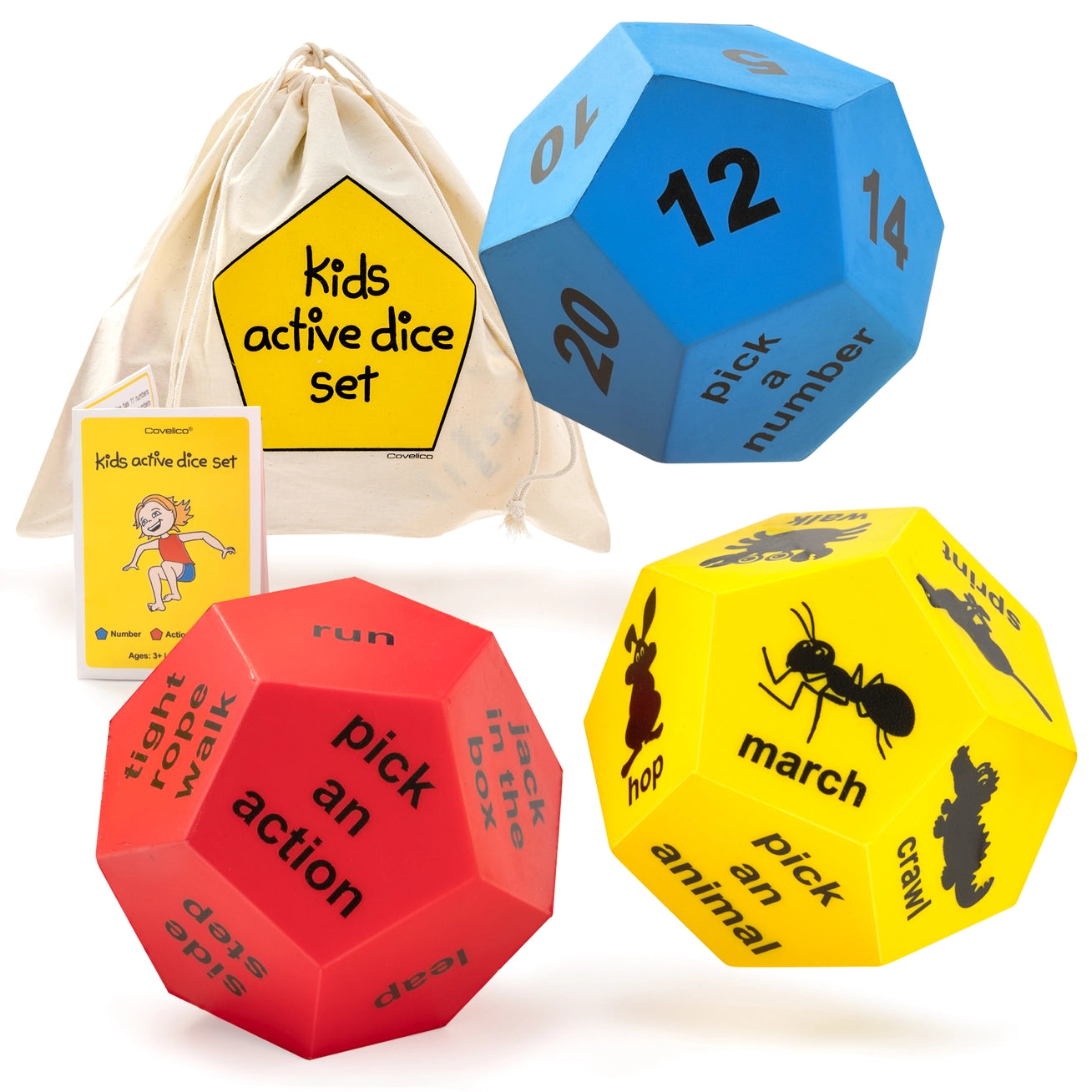 Covelico Kids Exercise Dice Set