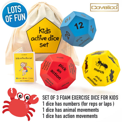 Covelico Kids Exercise Dice Set