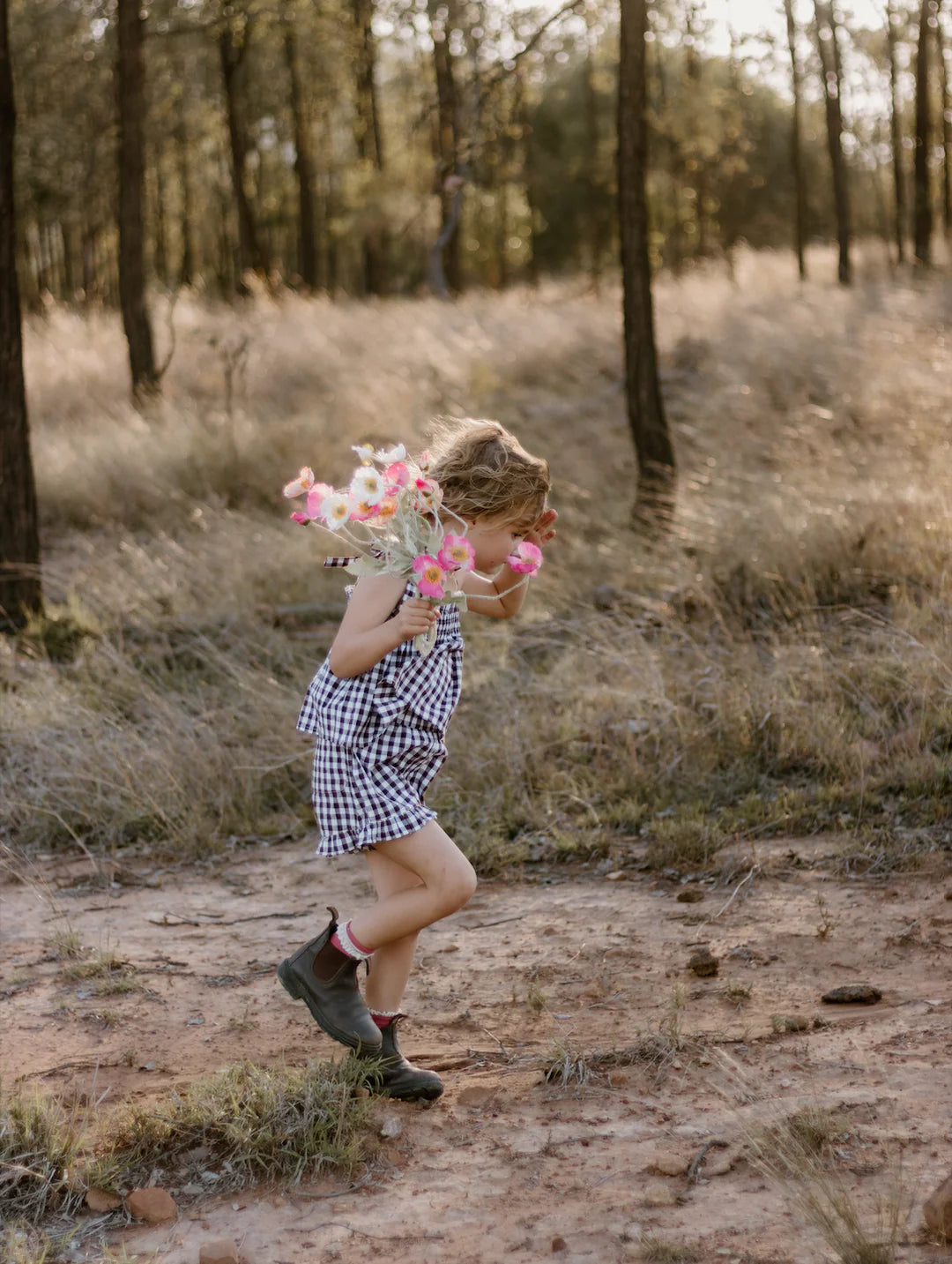 Blossom & Pear Cocoa Gingham Two Piece Set