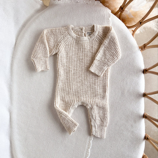 Blossom & Pear Frankie Classic Knit Romper Honey