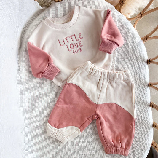 Blossom & Pear 'Little Love Club' Tracksuit Floss Pink