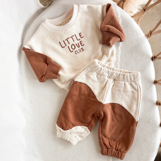 Blossom & Pear 'Little Love Club' Tracksuit Caramel Toffee