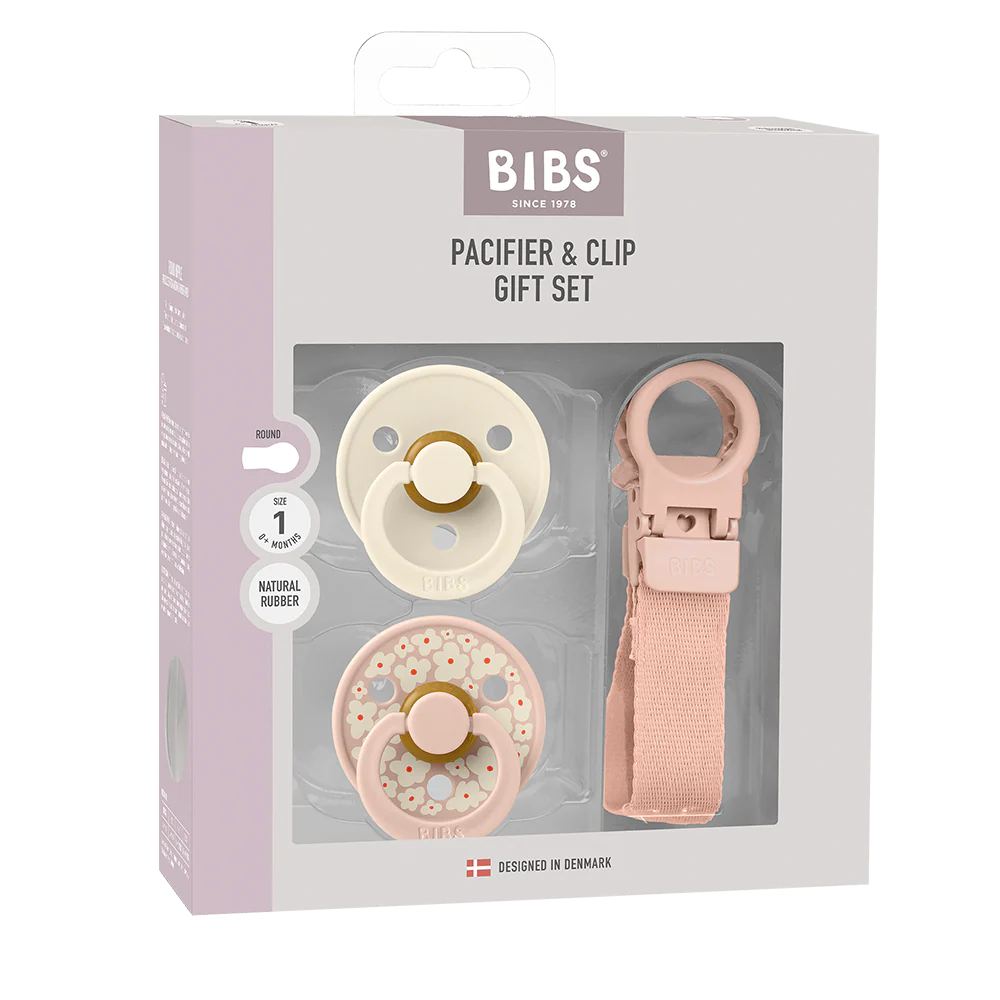 BIBS Dummy & Loop Clip Gift Set Blush