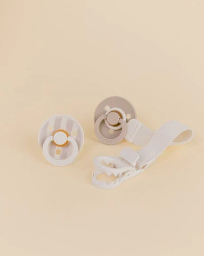 BIBS Dummy & Loop Clip Gift Set Ivory