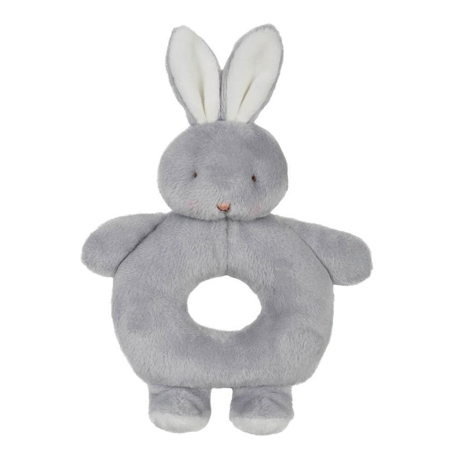Bunnies By The Bay Grady Bunny Ring Rattle Grey