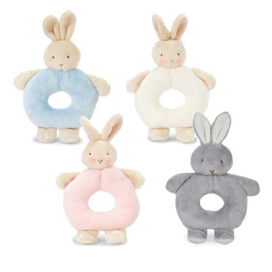Bunnies By The Bay Grady Bunny Ring Rattle Pink