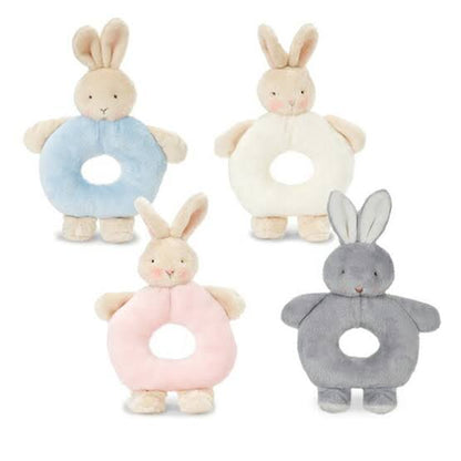 Bunnies By The Bay Grady Bunny Ring Rattle Grey