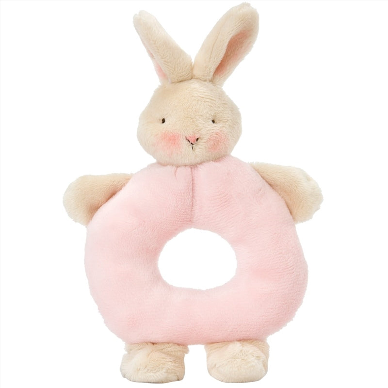 Bunnies By The Bay Grady Bunny Ring Rattle Pink