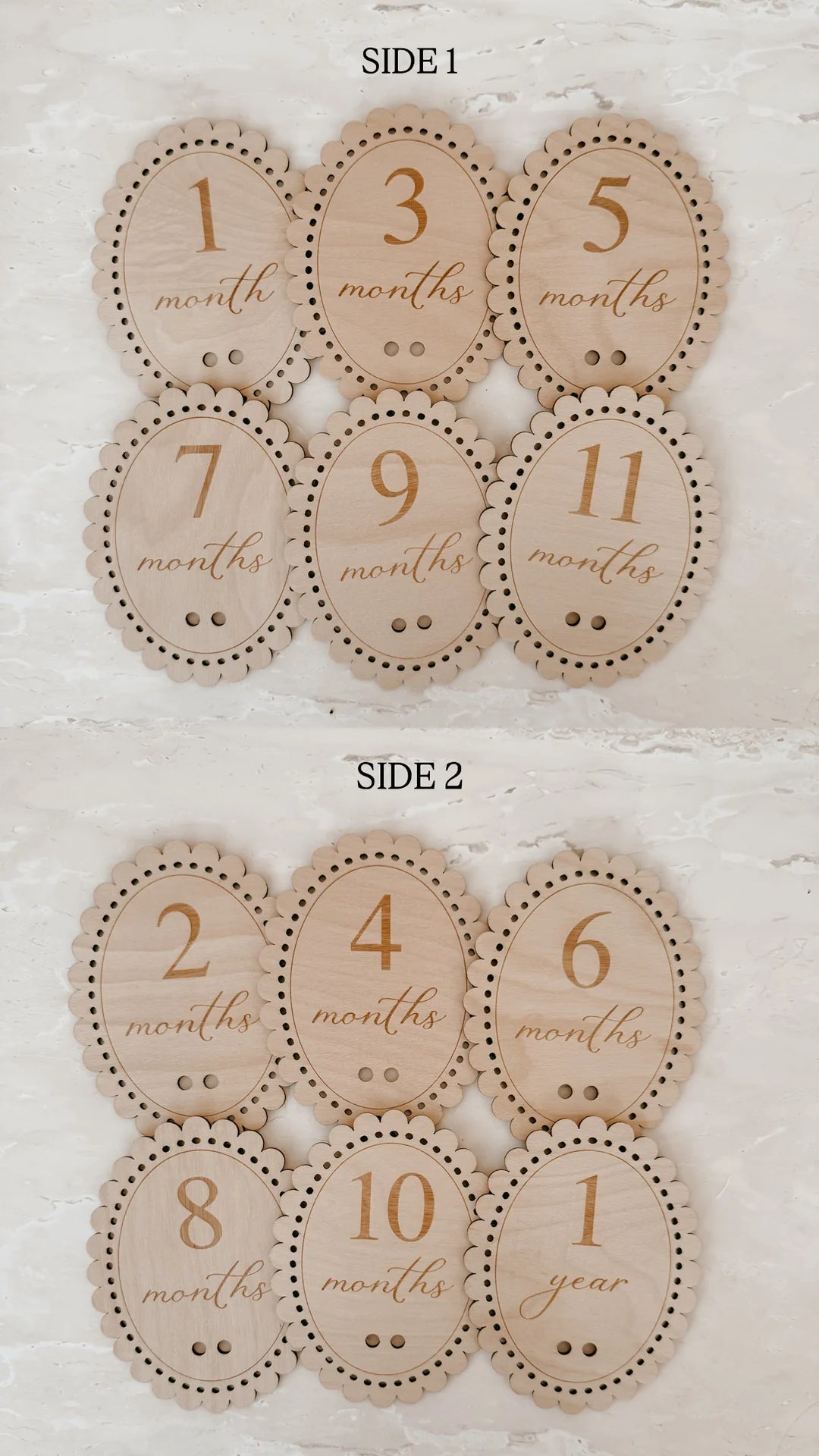 Blossom & Pear White Vintage Bow Baby Milestone Collection