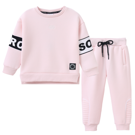 Cracked Soda Alaska Detailed Crew Set Pink