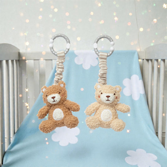 Living Textiles 2pk Stroller Toys Cuddly Bears