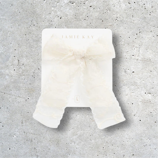 Jamie Kay Violette Lace Bow Star White