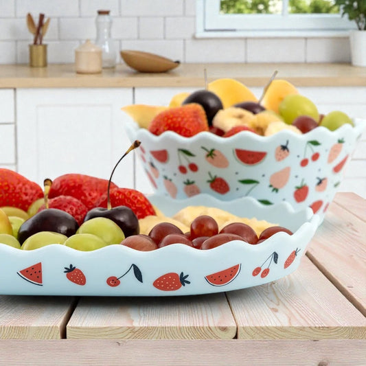 Chino Club Blue Fruits Silicone Bowl & Plate 3 Piece Set