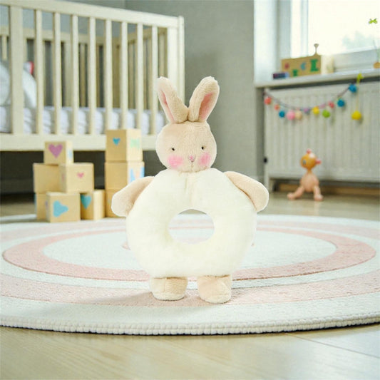 Bunnies By The Bay Grady Bunny Ring Rattle White