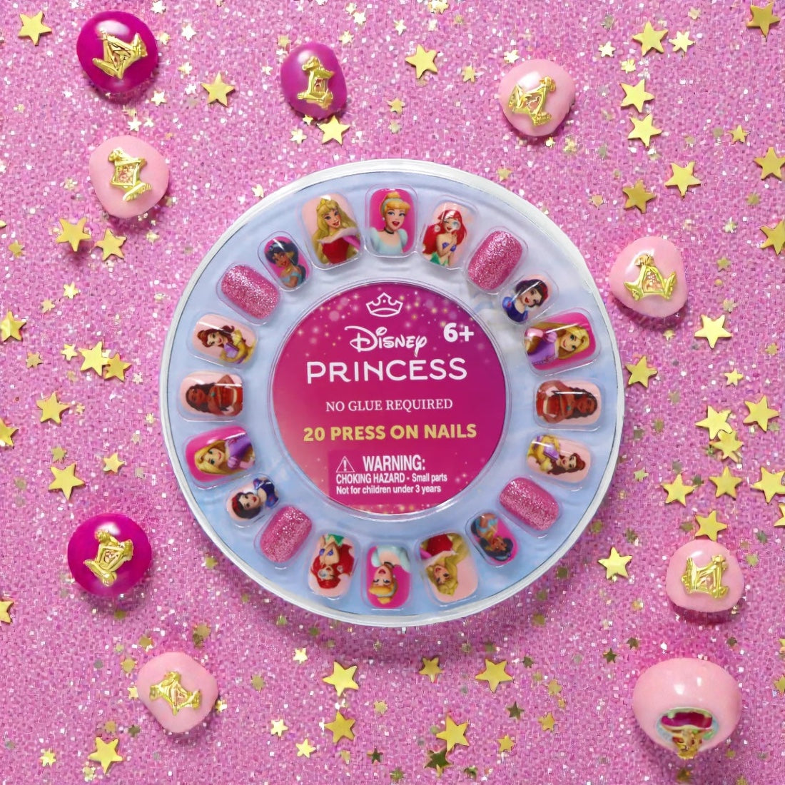 Pink Poppy Disney Princess Press On Nails