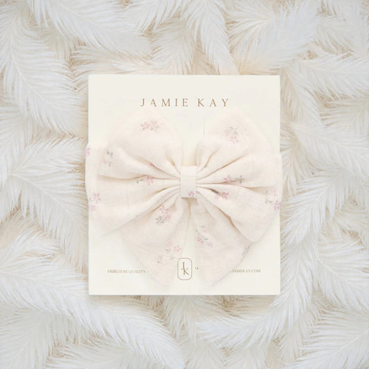 Jamie Kay Muslin Annalise Bow Pauline Pink