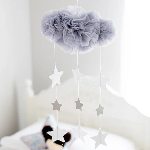 Alimrose Tulle Cloud Mobile Mist & Silver