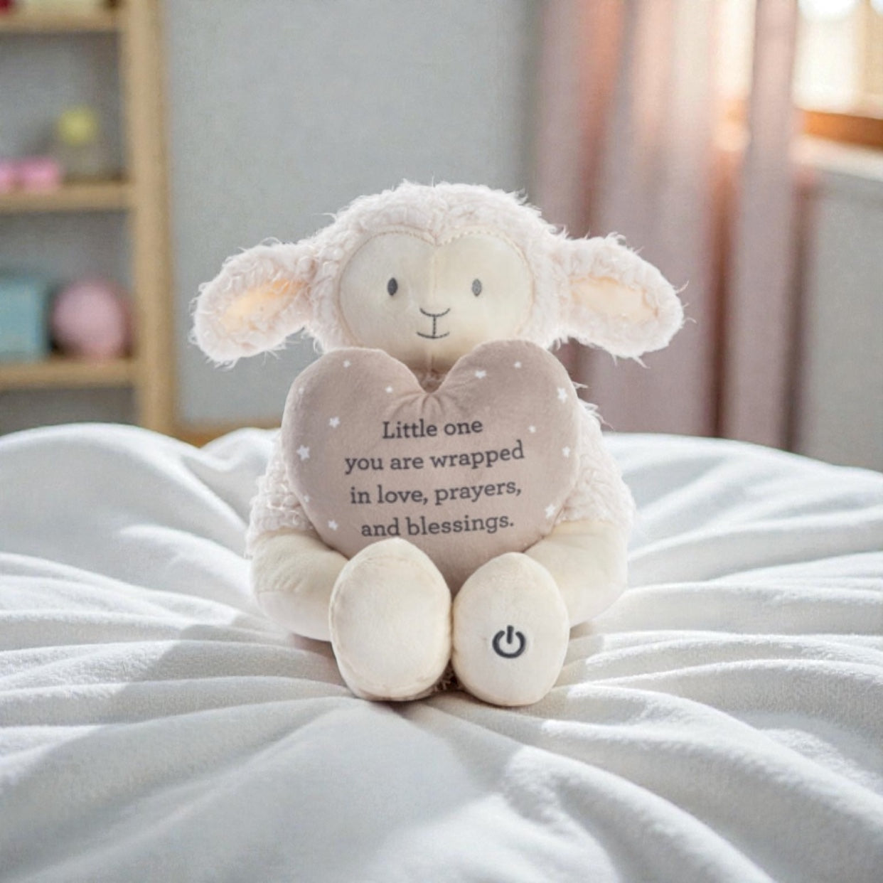 Demdaco Baby Wrapped in Prayer Faith Mechanical Lamb